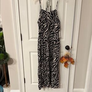 Zebra Print Jumpsuit
